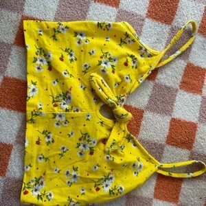 Forever 21 Yellow Floral Top